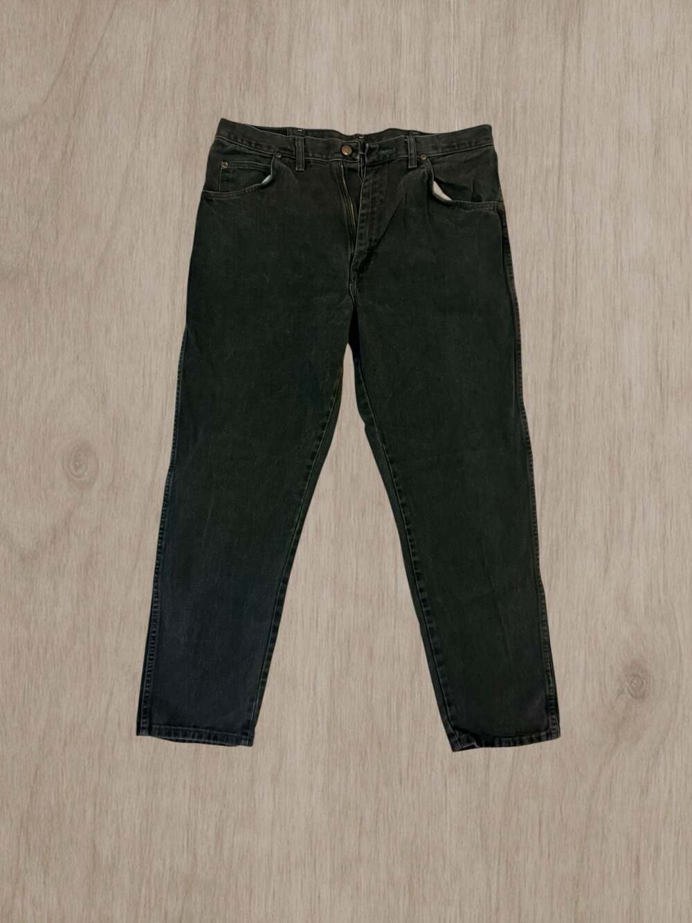 Vintage Wrangler Authentic Jeans Black 100% Cotton 36x30 Made in USA